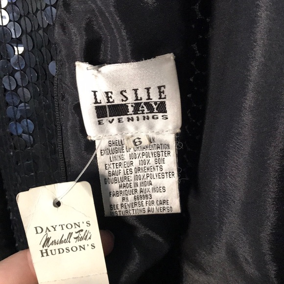 Leslie Fay Evening black sequin dress - Picture 5 of 6
